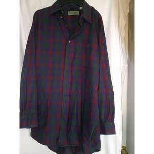 Vintage Thomas Bros by Hagale Plaid Button-Down Shirt Long‎ Sleeve Casual Cotton